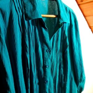 Sheer Cotton Button-Down